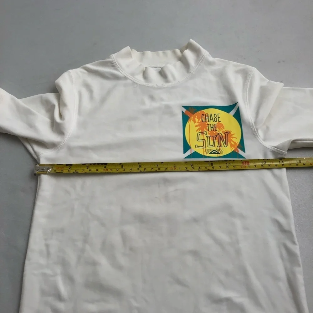 Cherokee white mock neck rash guard size M = 8-10